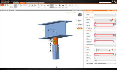 Buckling analysis of a steel connection (AISC) | IDEA StatiCa