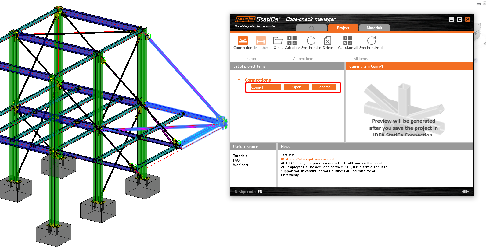 Advance Steel BIM Link | IDEA StatiCa