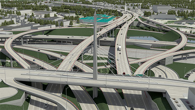 394-foot (120-meter) St-Jacques street overpass, Montreal, Canada