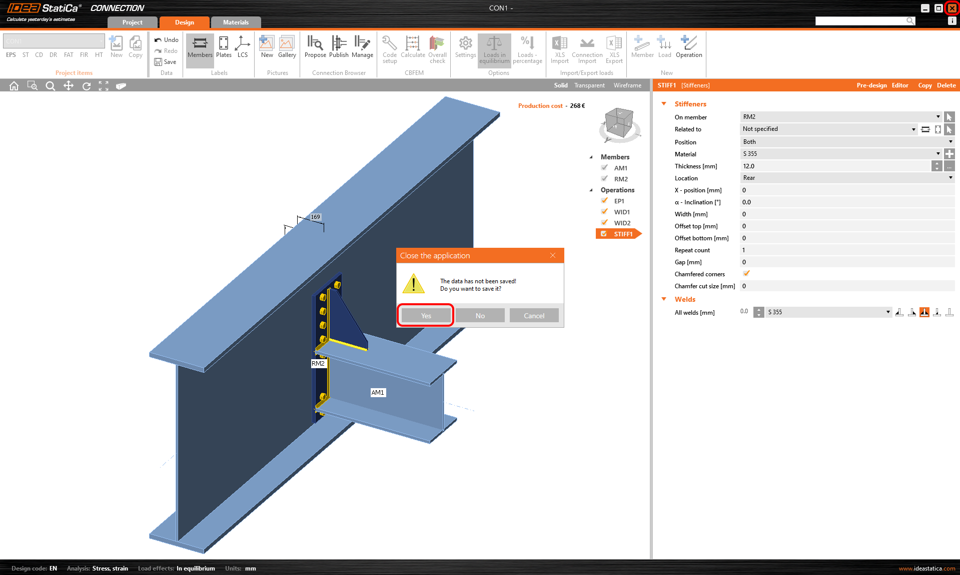 Structural design of a steel cross-beam affected by lateral torsional ...