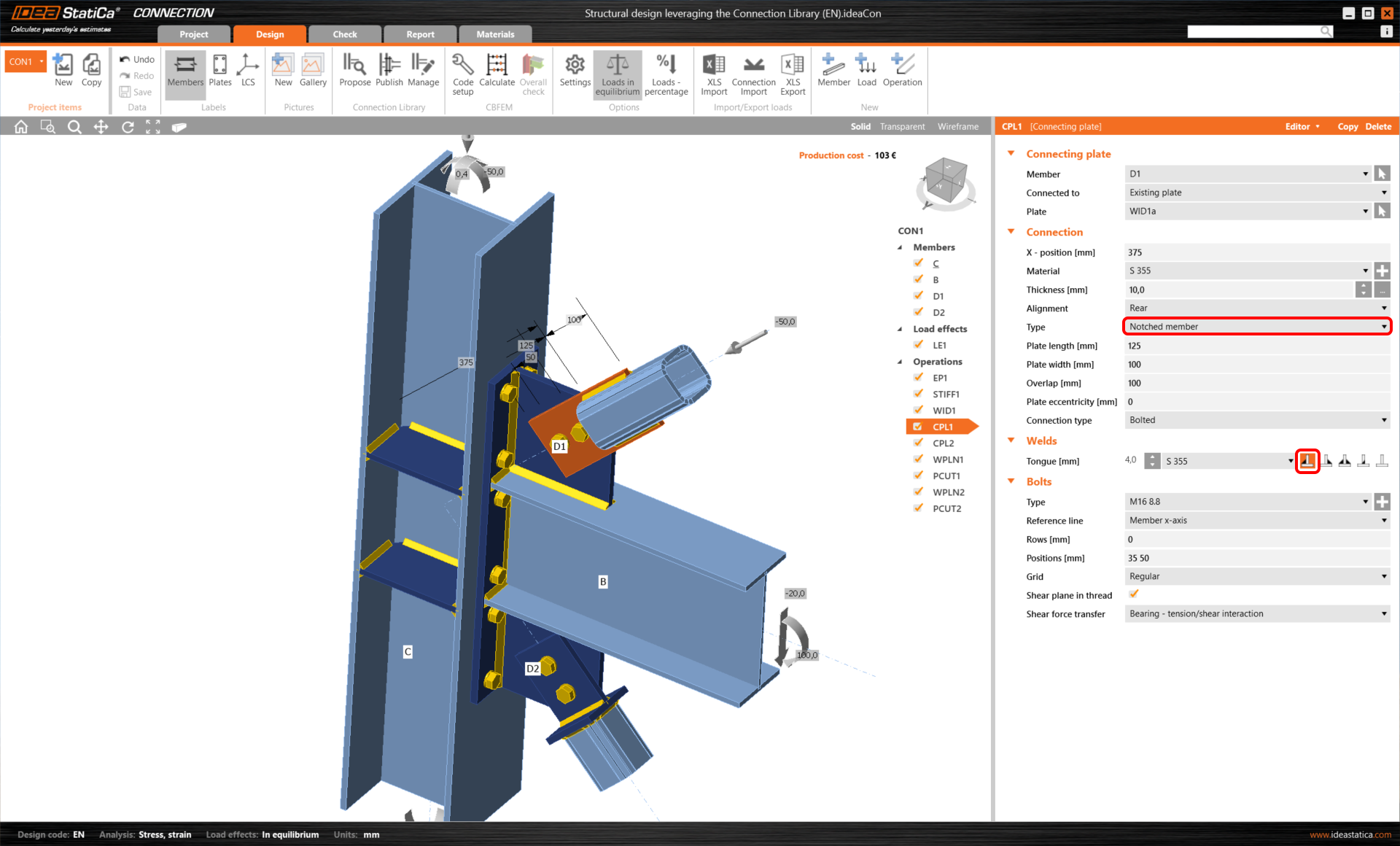 Structural design leveraging the Connection Library (EN) | IDEA StatiCa