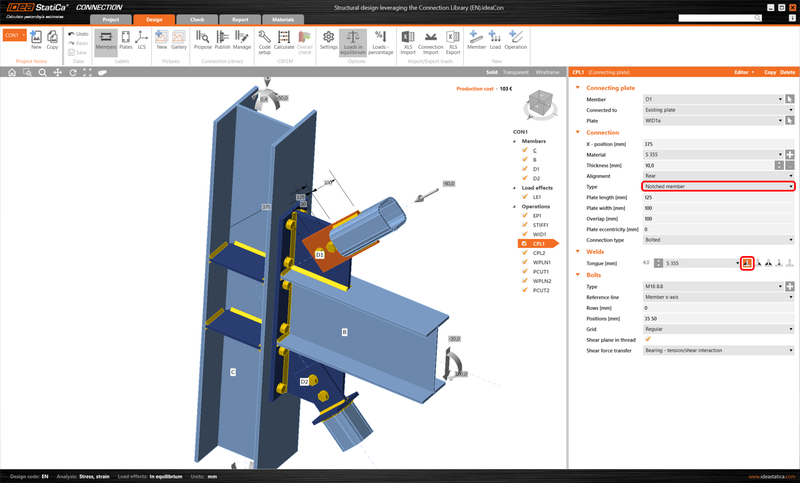 Structural design leveraging the Connection Library (EN) | IDEA StatiCa