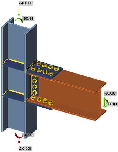 Bolted flange plate moment connection – LRFD | IDEA StatiCa