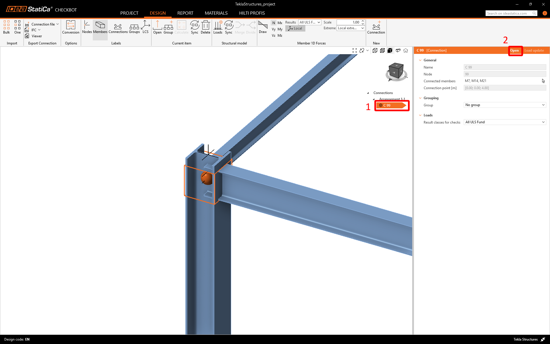 How to combine Tekla Structures and SAP2000 for steel