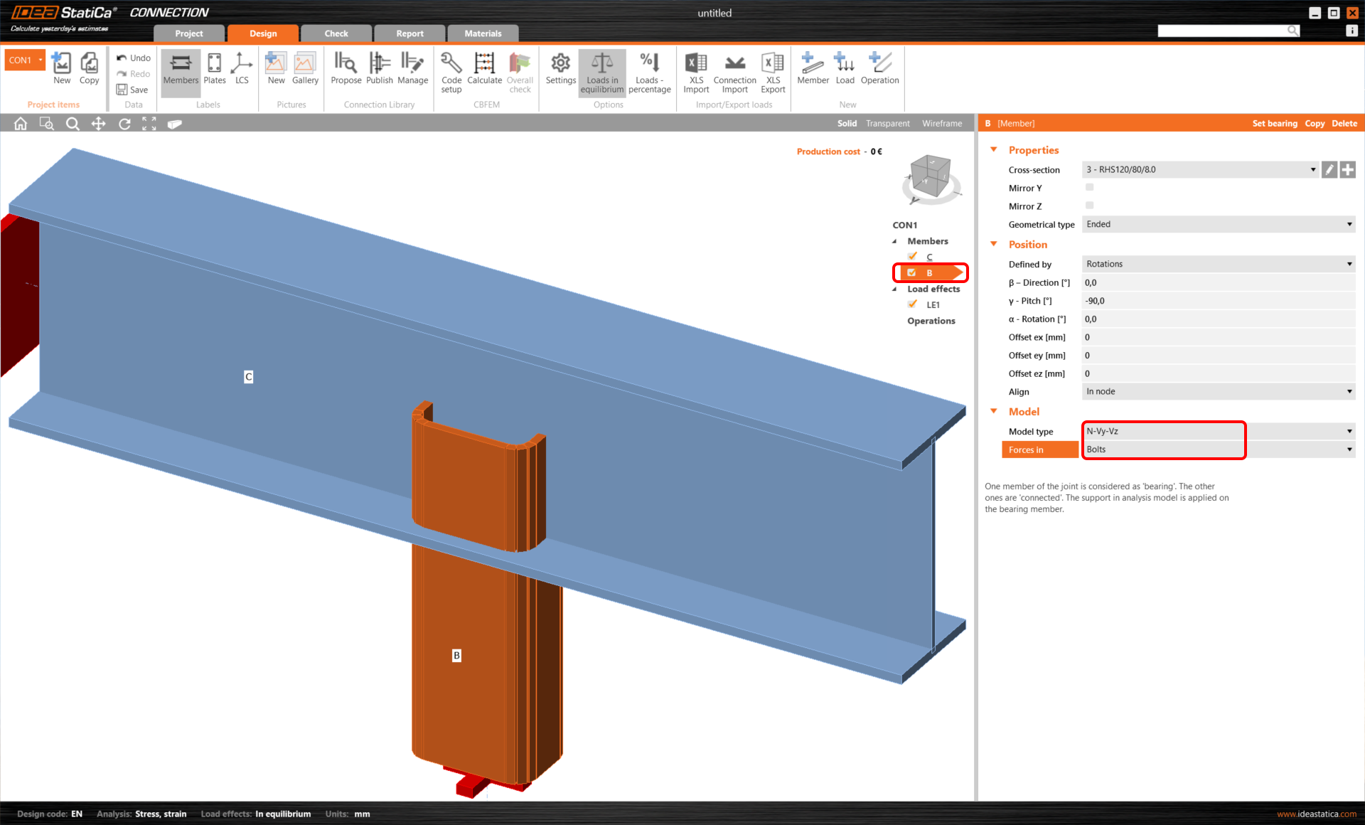 Buckling Analysis Of A Steel Connection (EN) | IDEA StatiCa