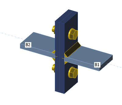 Bolted connection - T-stub in tension | IDEA StatiCa