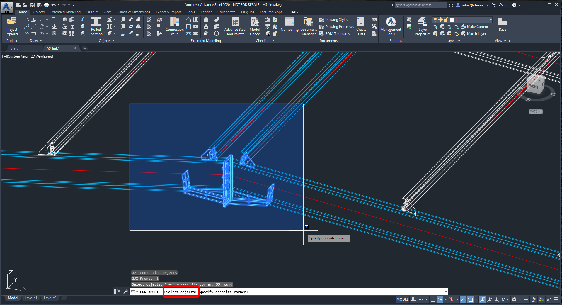 anaylzing connections in autodesk advance steel