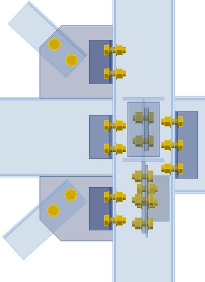 Vertical bracing and column web reinforcement