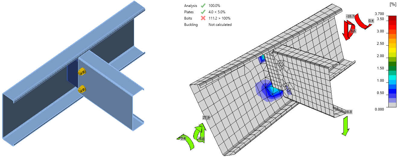 Warping of members Load in shear center IDEA StatiCa