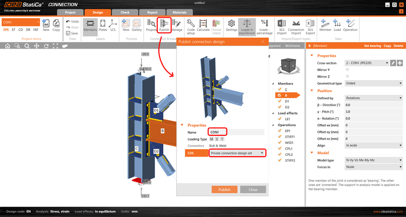 Structural design leveraging the Connection Library (EN) | IDEA StatiCa