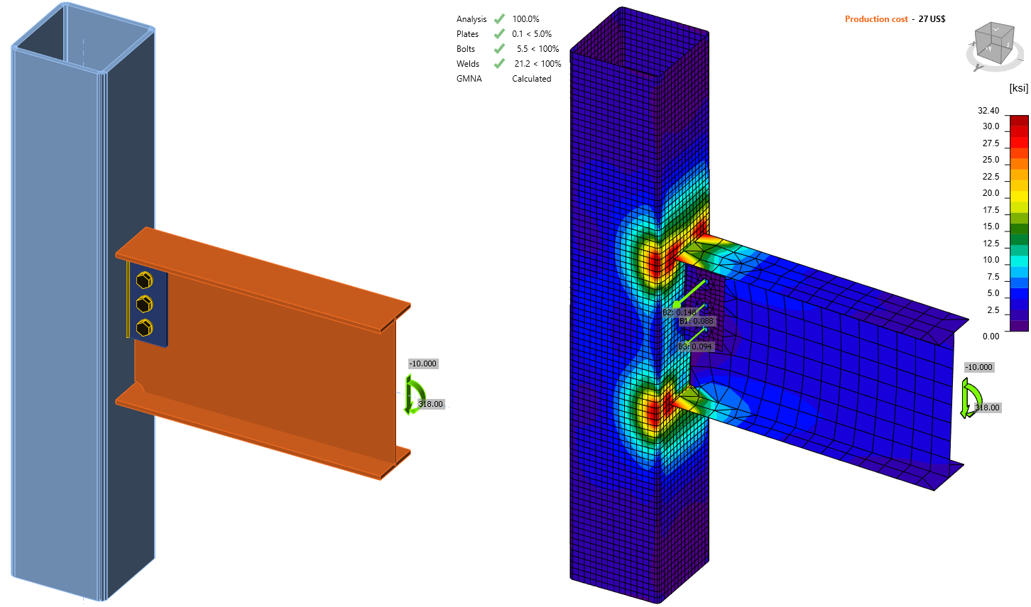 stiffness-analysis-w-to-hss-moment-connection-idea-statica