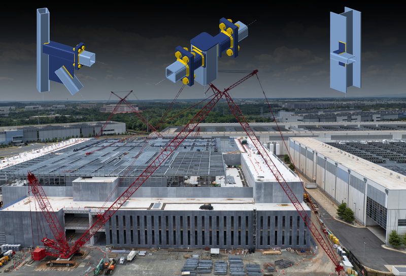 Complex Steel Connection Design for HSS Bracing in a Data Center