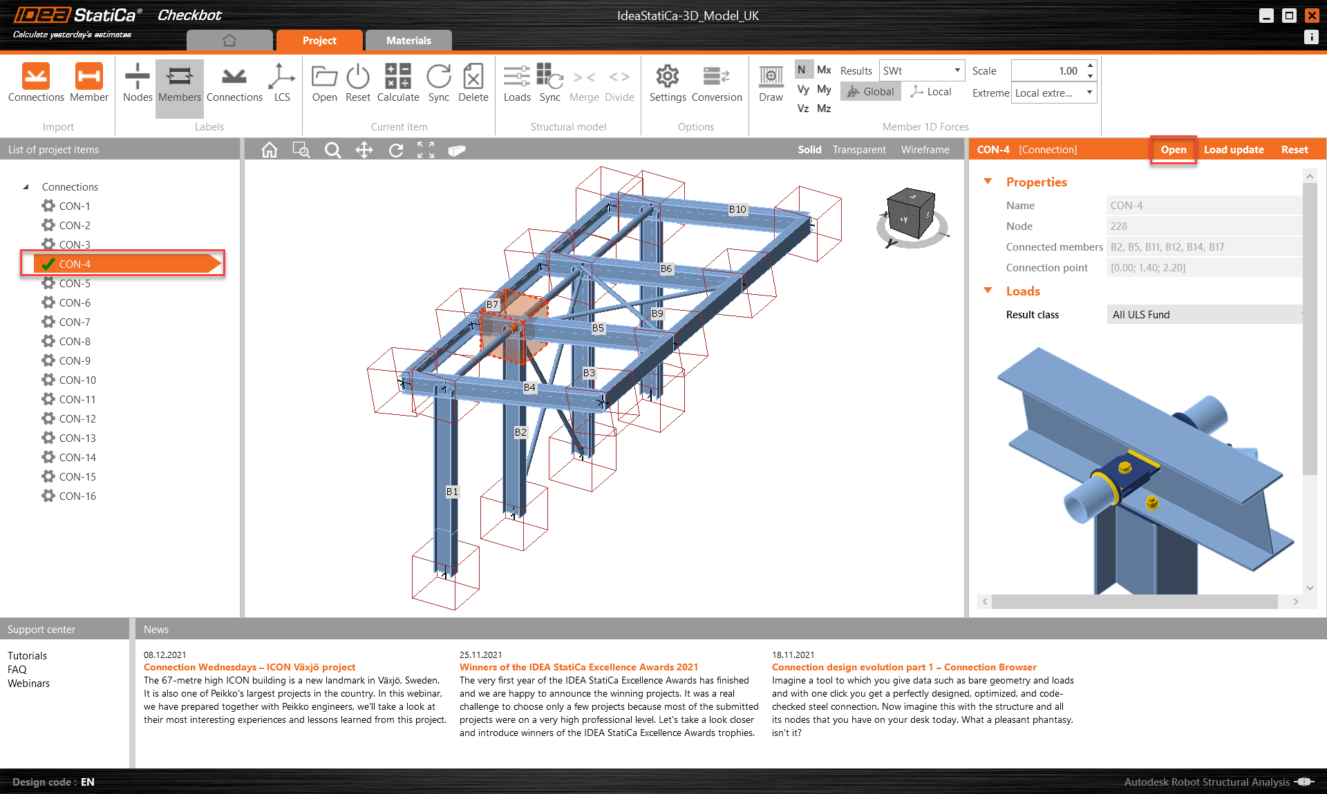 Bim Link Tutorial Connection Tekla Structural Designer En Idea Statica 3116