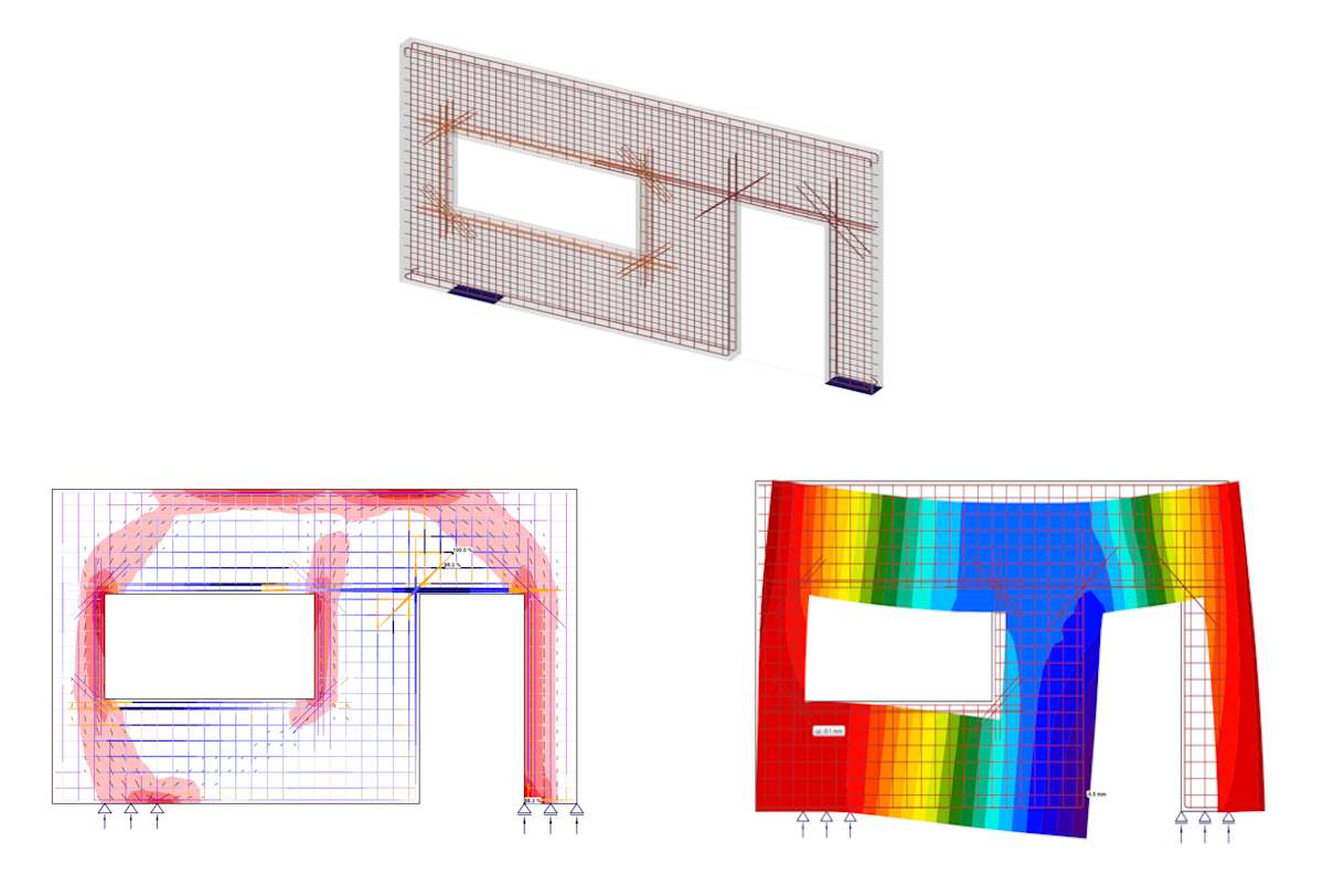 Structural design of a concrete wall (EN) | IDEA StatiCa