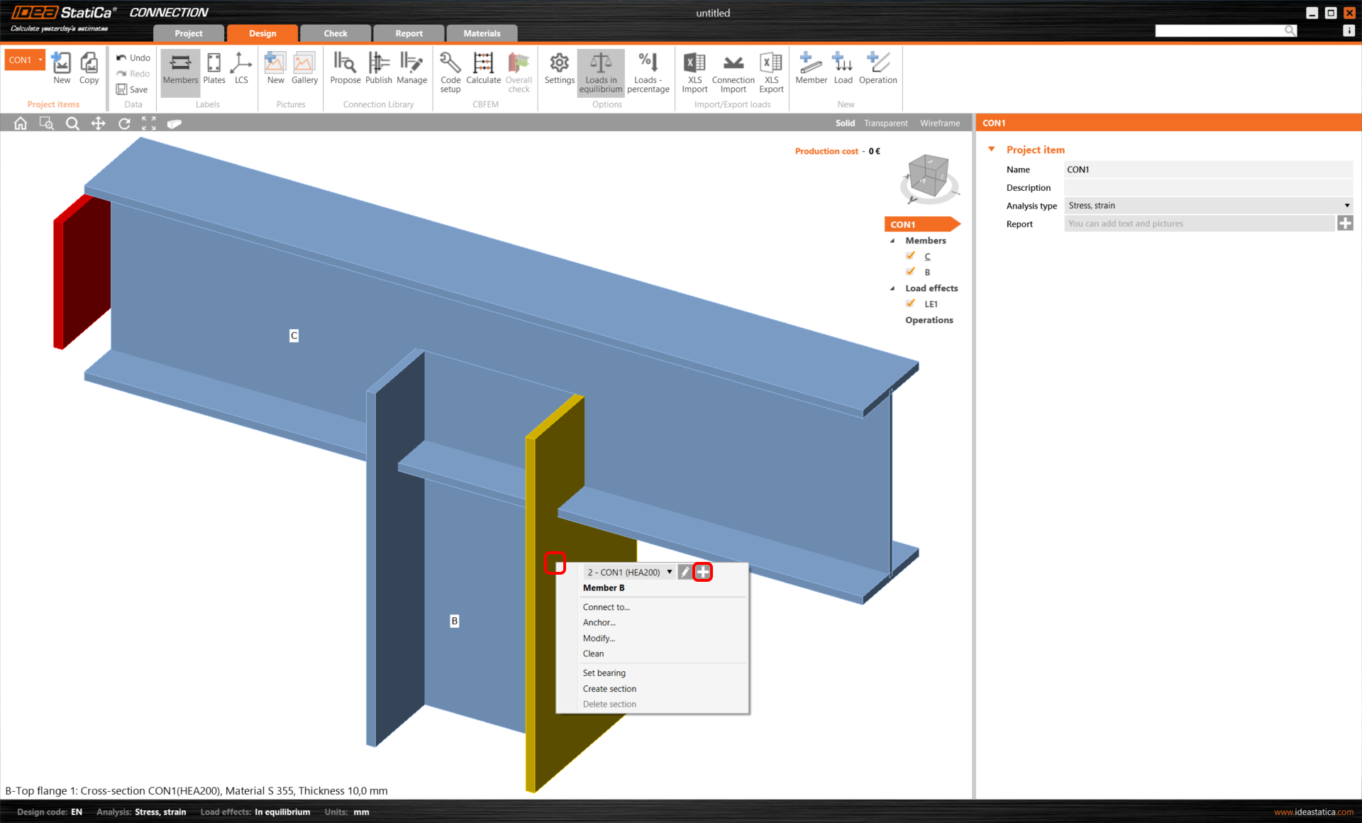 Buckling Analysis Of A Steel Connection (EN) | IDEA StatiCa