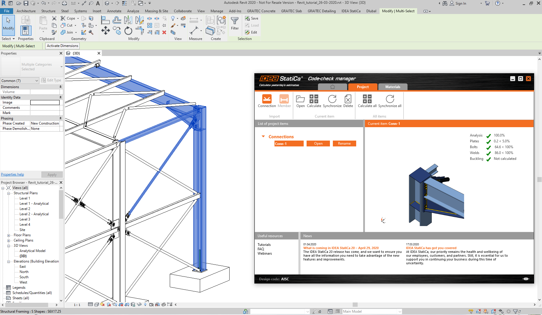 Revit BIM Link Tutorial For Connection Design | IDEA StatiCa