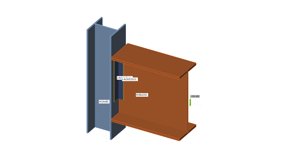 All Welded Double Angle Connection Idea Statica