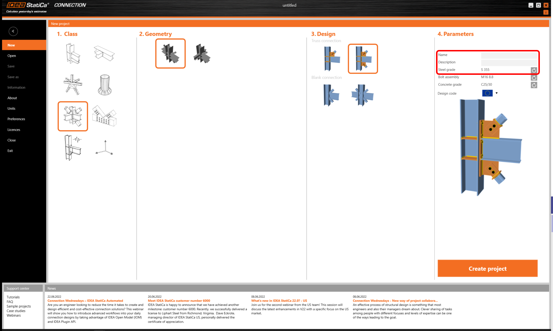 Structural design leveraging the Connection Library (EN) | IDEA StatiCa