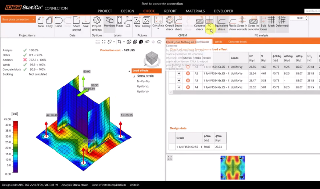 Regardez le workflow *acier - béton*