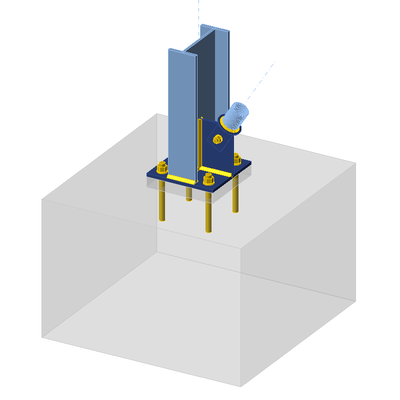 Anchoring with bolted diagonal