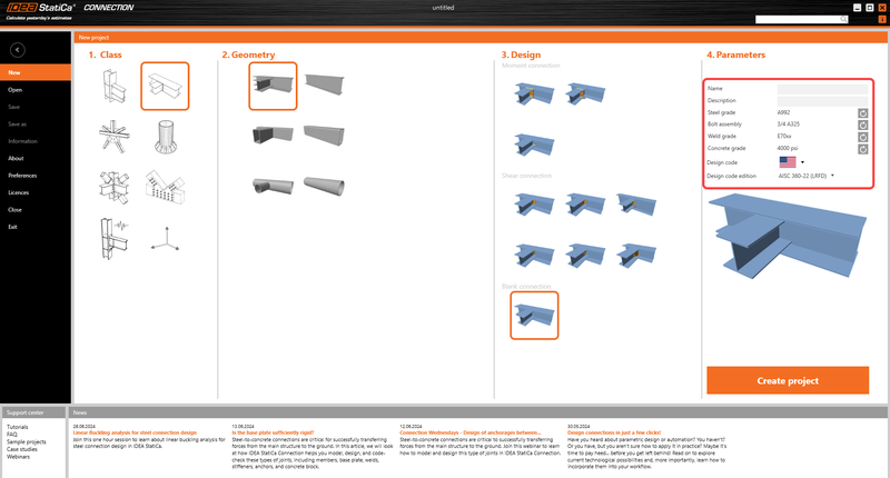 Buckling analysis of a steel connection (AISC) | IDEA StatiCa