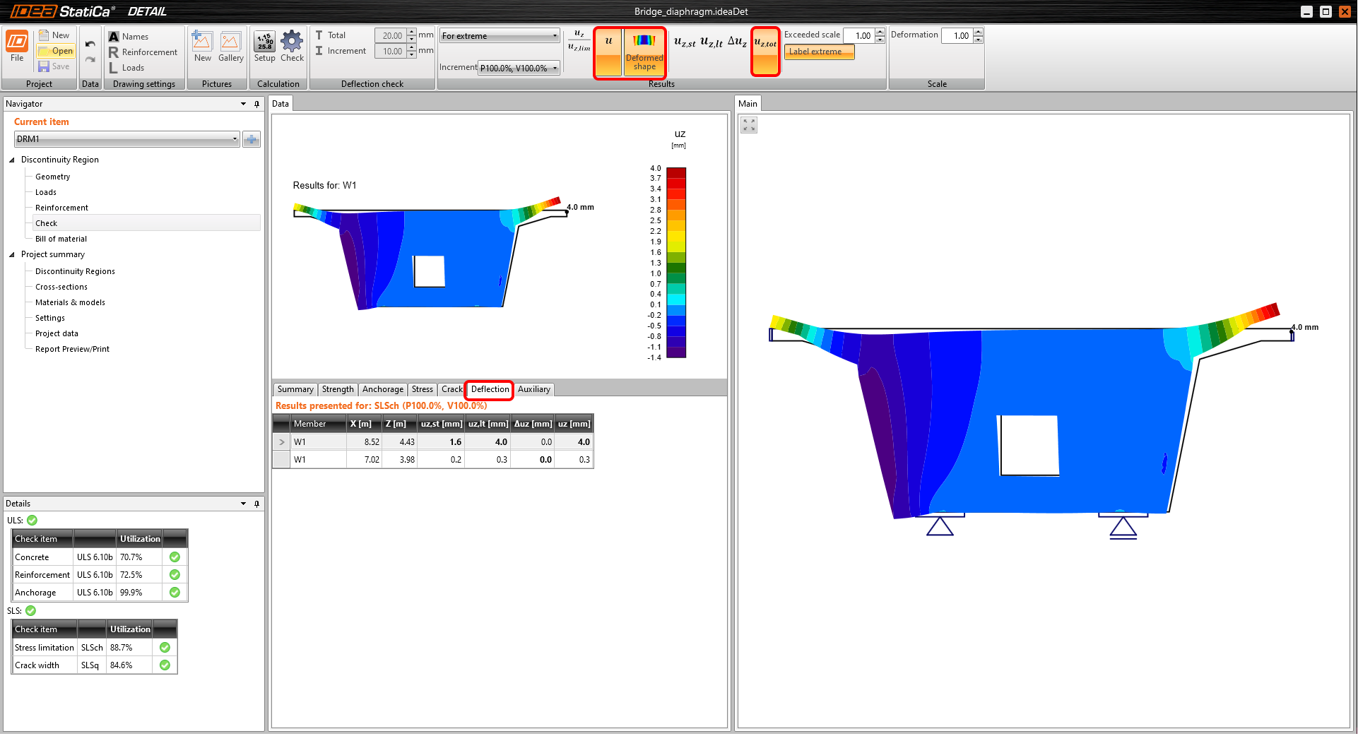Bridge diaphragm IDEA StatiCa