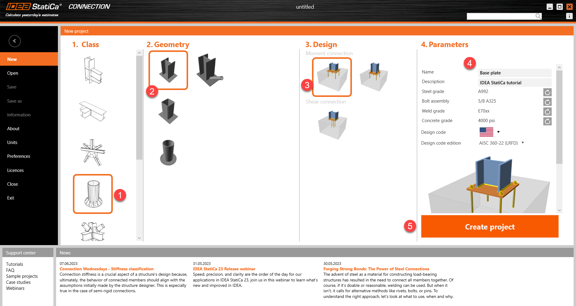 Structural design of footing with diagonal (AISC) | IDEA StatiCa