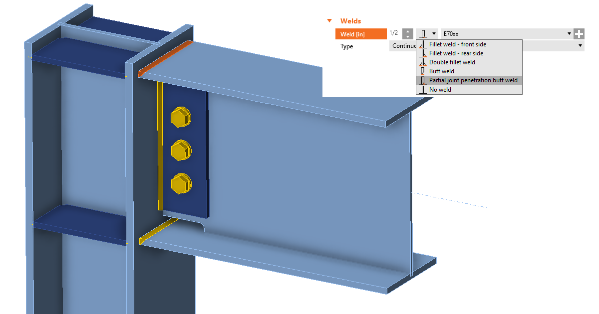 Partial Joint Penetration (PJP) groove weld | IDEA StatiCa