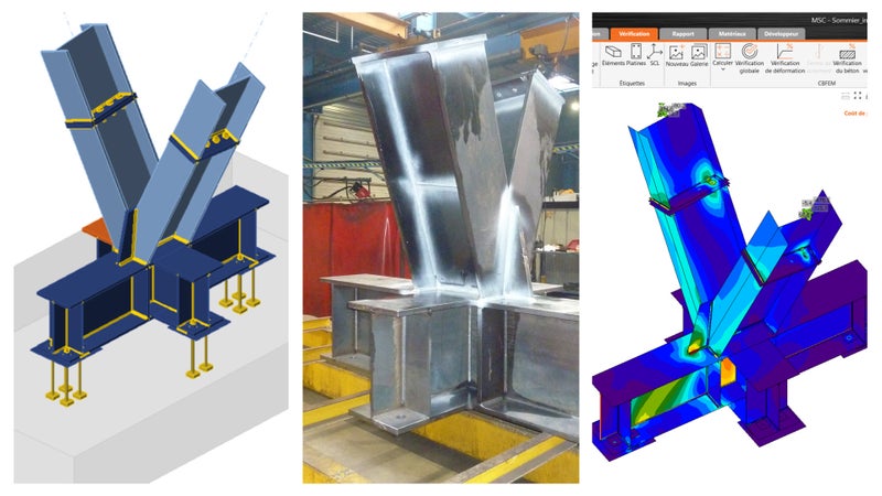 Footbridge at a lyceum in Loire-Atlantique