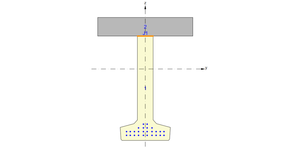 Pretensioned hollow-core beam