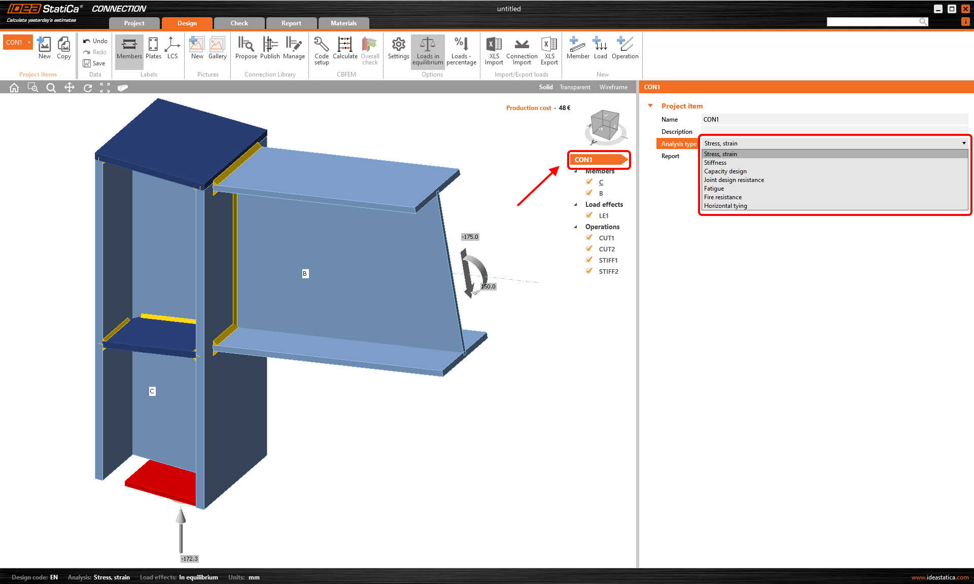 Guide to Changing Analysis Types in IDEA StatiCa Connection | IDEA StatiCa