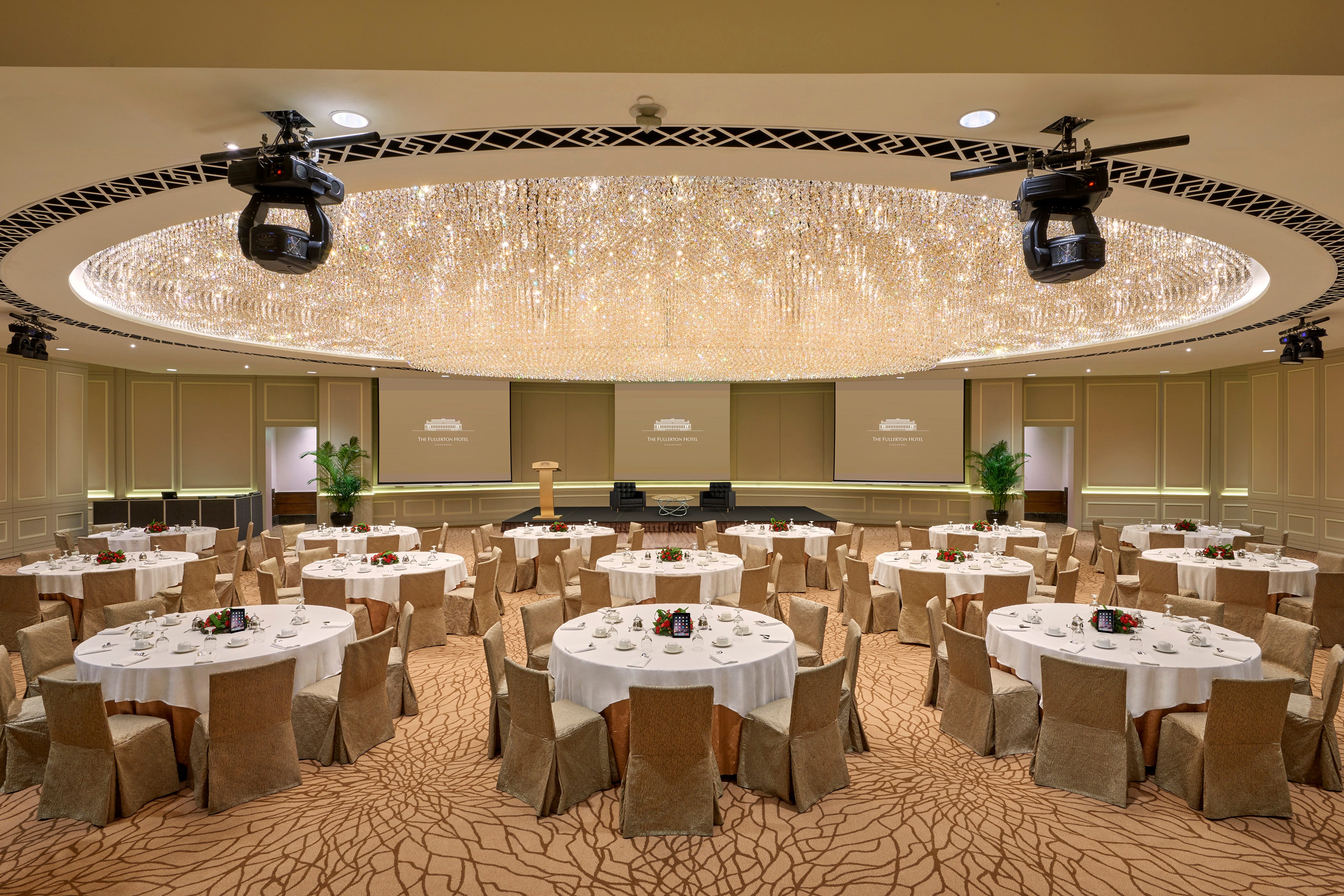 The Fullerton Hotel Singapore Unveils a New Ballroom: Led Chandelier ...