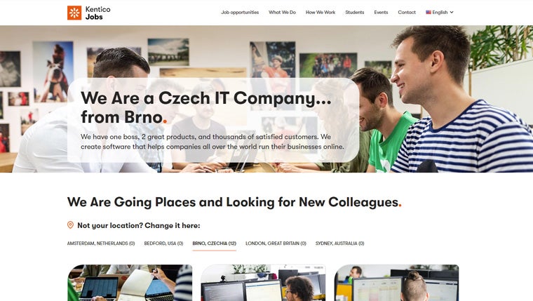 Kariérní portál pro Kentico Software