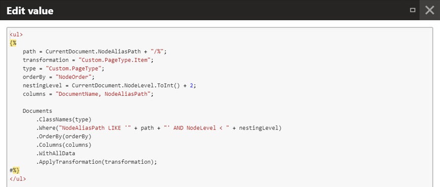 Kentico macro repeater