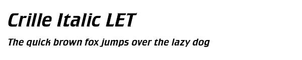 Crillee Italic LET font