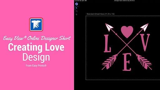 creating love design in Easy View