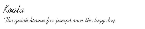 Koala fonts