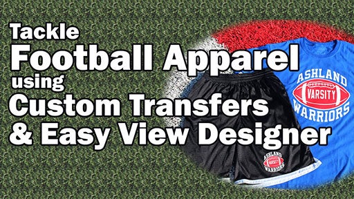 custom football apparel using heat applied transfers