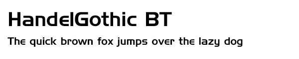 HandelGothic BT font
