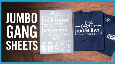 jumbo sized screen printed transfer sheets