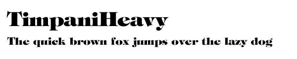 TimpaniHeavy font