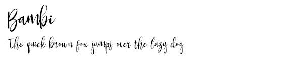 Bambi font