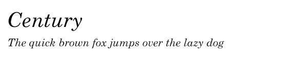 Century font
