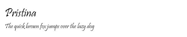 Pristina font