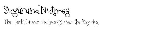 SugarandNutmeg font