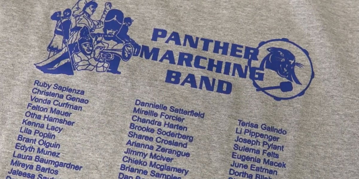 custom t-shirt with list of names