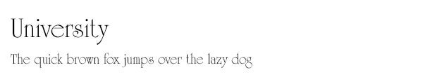 University font