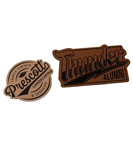 genuine leather and faux leather patch samples