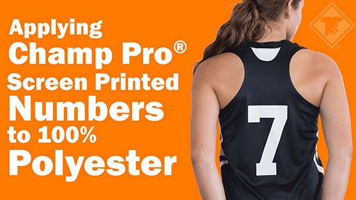 screen printed numbers for polyester