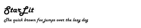 StarLit font